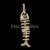 925 Sterling Silver Fish Bone Pendant