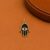 925 Sterling Silver Black Enamel Hamsa Hand Evil Eye Pendant Charm