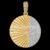 925 Sterling Silver Sunburst Disc Pendant