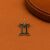 925 Sterling Silver Gemini Zodiac Sign Black Enamel Pendant Charm