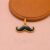 925 Sterling Silver Mustache Pendant, Quirky Enamel Handlebar Charm for Necklace