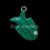 925 Sterling Silver Malachite Fish Pendant