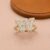 925 Sterling Silver Initial “W” Bold Pave Ring
