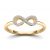 14K Gold Diamond Infinity Band Ring, Real Gold Microprong Natural Genuine Diamond Wedding Engagement Anniversary Promise Band Ring