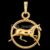 925 Sterling Silver Running Horse Circle Pendant