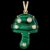 925 Sterling Silver Malachite Mushroom Pendant