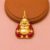 925 Sterling Silver Red Enamel Laughing Buddha Charm