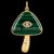 925 Sterling Silver Malachite Mushroom Pendant