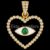 925 Sterling Silver Evil Eye Heart Pendant