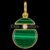 925 Sterling Silver Malachite Circle Pendant