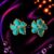 925 sterling silver Turquoise Flower Stud Earrings