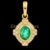 925 Sterling Silver Emerald Pendant