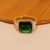 925 Sterling Silver Emerald Green Three-Stone Ring