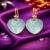 Carved Aquamarine Leaf Earrings in 925 Sterling Silver