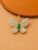 925 Sterling Silver Green Emerald Butterfly Pendant