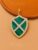 925 Sterling Silver Malachite Shield Pendant