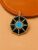 925 Sterling Silver Turquoise Octagon Pendant