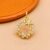 925 Sterling Silver Star Wreath Pendant, Gold Celestial Open Circle Charm