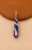 925 Sterling Silver Lapis Lazuli Snake Pendant, Gold Pavé Serpent Bar Charm