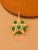 925 Sterling Silver Green Emerald Star Pendant