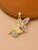 925 Sterling Silver Gold Fairy Pendant, Crystal Pixie Mythical Angel Charm