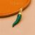 925 Sterling Silver Green Italian Horn Pendant
