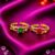 One Pcs 925 Sterling Silver Emerald & Ruby Open Ring
