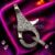 925 Sterling Silver Charm Holder, Pavé diamond Shield Trigger Snap Clasp
