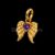 Amethyst Angel Wings Pendant, 925 Sterling Silver