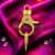 Gold Pave diamond Shield Trigger Snap Charm Holder