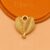 925 Sterling Silver Double Leaf Heart Pendant