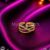 925 Sterling Silver Gold Wave Band Ring