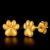 925 Sterling Silver Gold Plated Paw Print Stud Earrings