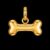 925 Sterling Silver Polished Dog Bone Pendant
