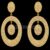 Gold Plated 925 Sterling Silver Pave diamond Circle Drop Earrings