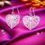 Sterling Silver Heart Leaf Filigree Earrings