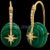 925 Sterling Silver Malachite Hoop Earrings