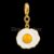 925 Sterling Silver Fried Egg Enamel Charm