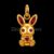 925 Sterling Silver Ruby Heart Bunny Pendant