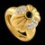 925 Sterling Silver Black Onyx Flower Ring