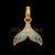 925 Sterling Silver Ombre Blue Whale Tail Pendant