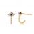14k Gold Natural Pave Diamond Evil Eye Shape Initial Stud Earrings, Tiny Sapphire Evil Eye Stud, Gift For Her