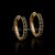 925 sterling silver Black Hoop Earrings