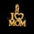 I Love MOM 925 Sterling Silver Heart Pendant
