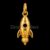 Rocket Ship 925 Sterling Silver Space Pendant