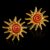 925 Sterling Silver Sun Stud Earrings