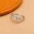 925 Sterling Silver Double Heart Ring, Open Heart Promise Ring,