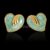 Green Heart Stud Earrings