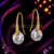 925 sterling silver Diamond Disc Drop Earrings