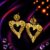 925 sterling silver Open Heart Drop Earrings